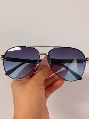 Blue Gradient Aviator Sunglasses